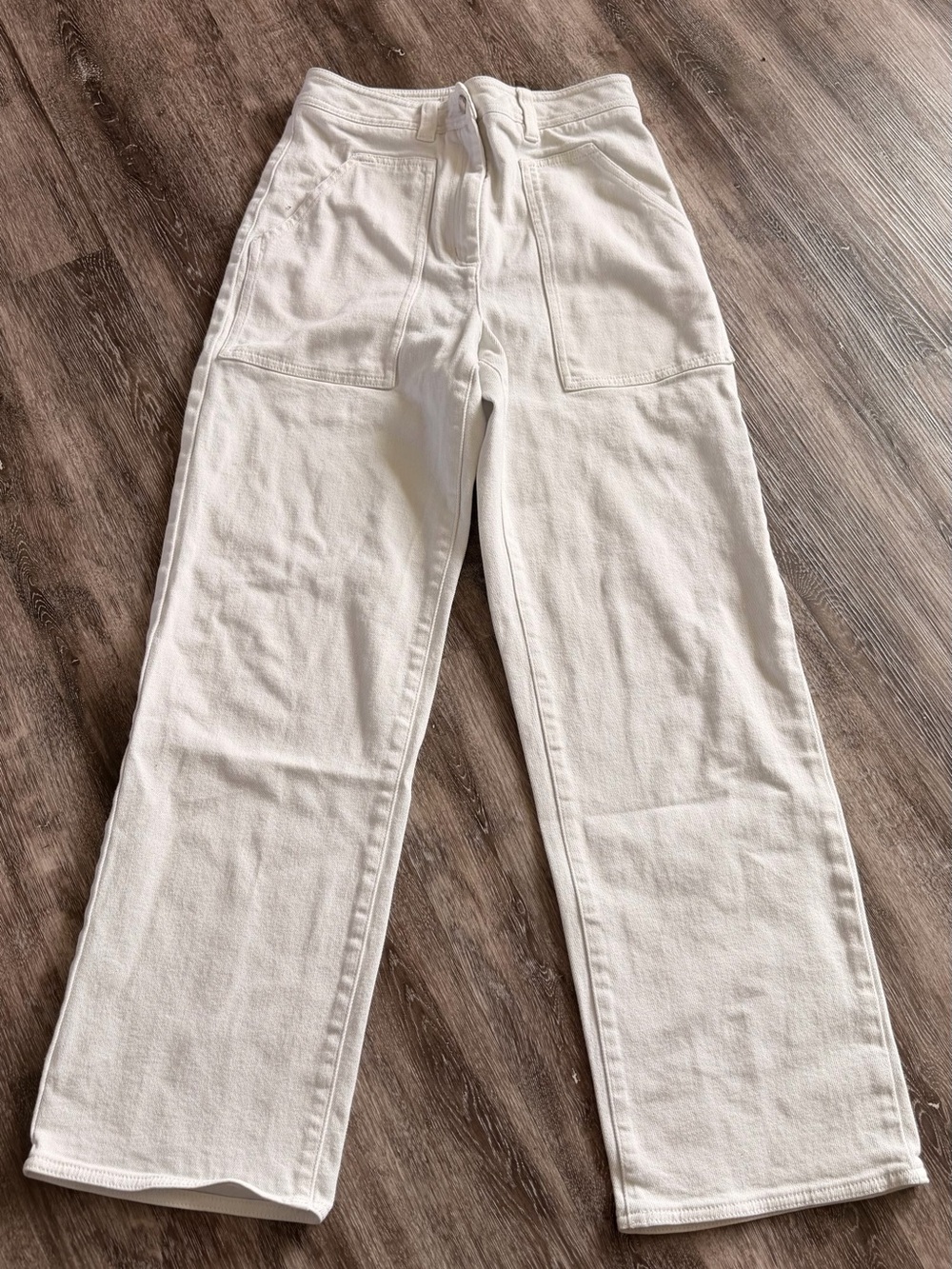 Wilfred white utility jeans